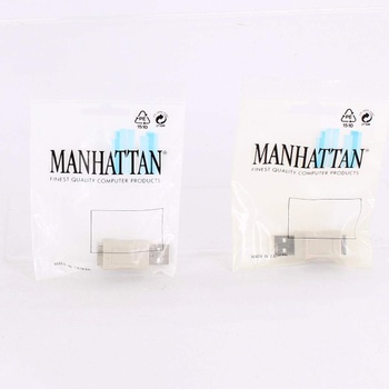 2x Redukce Manhattan USB B / USB A bílá