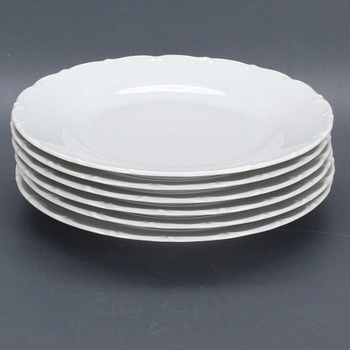 Porcelánové talíře bílé mělké