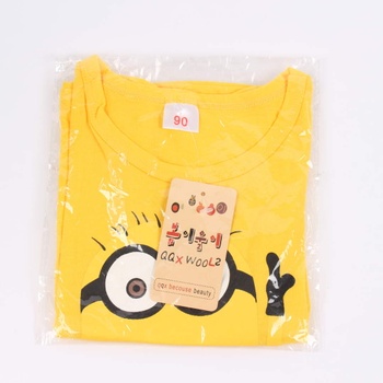 Dětské tričko QQ Wool žluté barvy