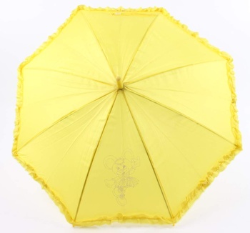 Deštník dívčí s ozdobným okrajem a potiskem