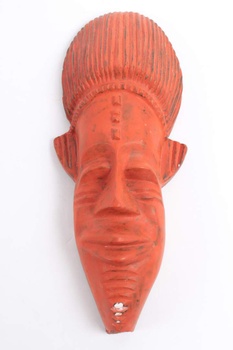 Keramická dekorace dlouhého obličeje