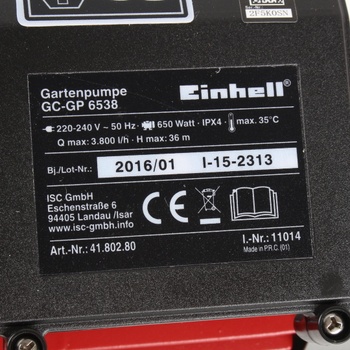Zahradní čerpadlo Einhell GC-GP 6538
