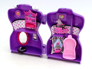 Otevírací skříňka Barbie fialová