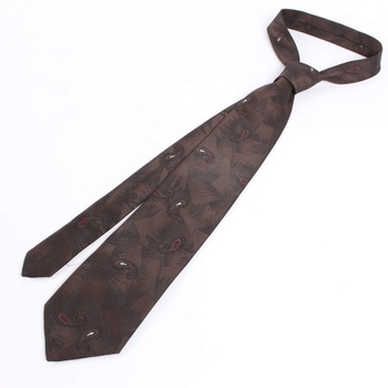 Pánská kravata Emilio Lanzetti tmavě hnědá
