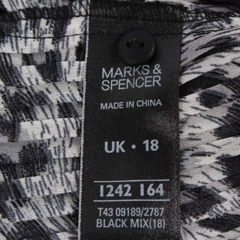 Dámská halenka Marks & Spencer bílo černá