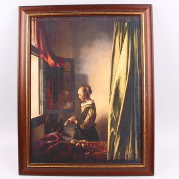 Reprodukce Jan Vermeer: Dívka čtoucí dopis