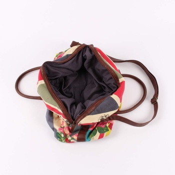 Dámská velká textilní kabelka barevná