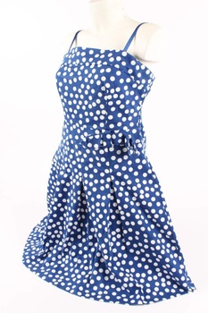 Dámské šaty Orsay modré s puntíky