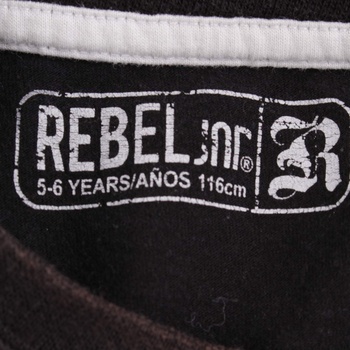 Dětské tričko Rebel černé s kostrou