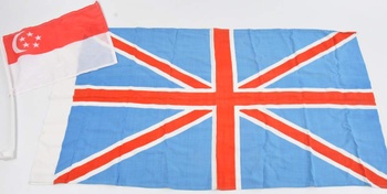 Vlajka Singapur a Anglie 