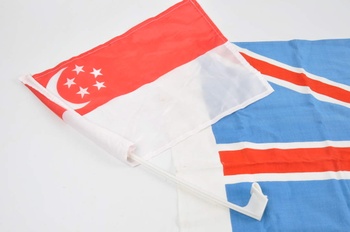 Vlajka Singapur a Anglie 