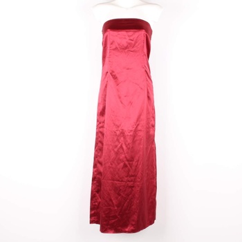 Společenské dlouhé šaty červené s rozparkem