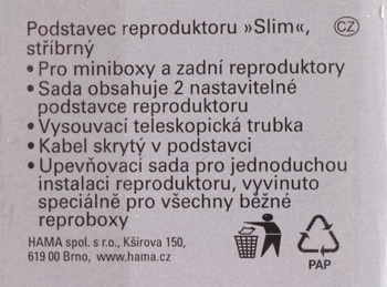 Podstavec reproduktorů Hama Slim 2 kusy