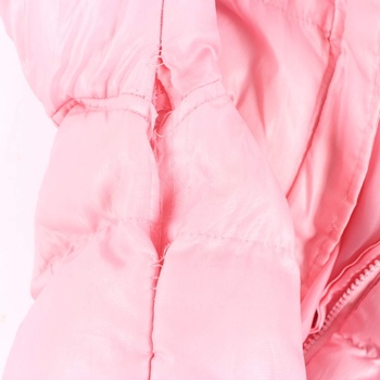 Dívčí zimní bunda růžová s kapucí