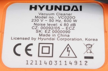 Ruční vysavač Hyundai VC020O
