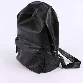 Koženkový batoh černý na zip