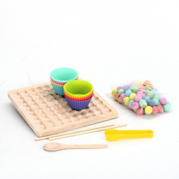 Vzdělávací hra Montessori Rainbow Bead Game