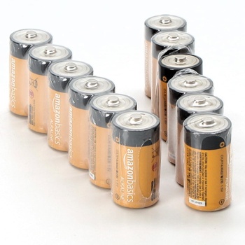 Alkalické baterie AmazonBasics LR14-12PK
