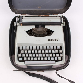 Mechanický psací stroj Consul šedý