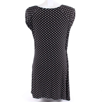 Dámské šaty Lara černé s bílými puntíky