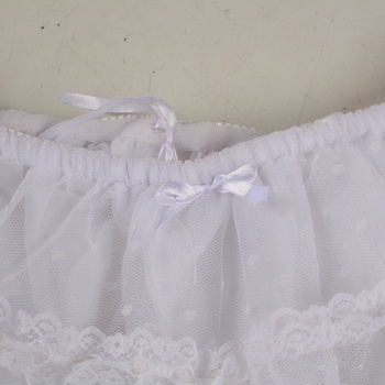 Dámská krajková mini sukně bílá