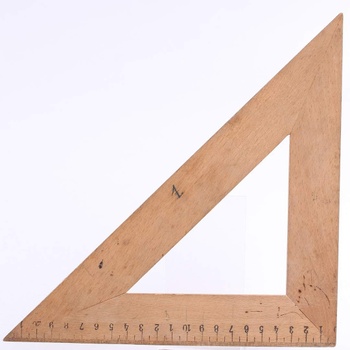 Starožitné pravítko pravoúhlý trojúhelník 