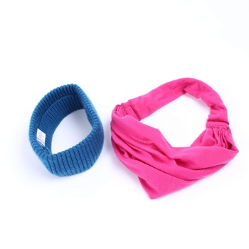 Dámská čelenka modrá Ergee a růžový šátek