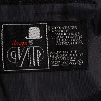 Pánský oblek VIP Design tmavý s pruhy