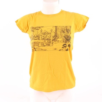 Dámské tričko Fanshirt žluté s potiskem