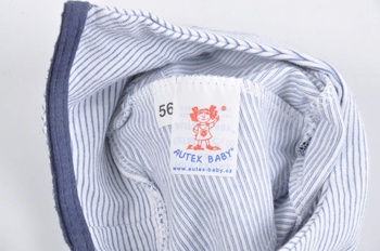 Čepička Autex Baby na zavazování modro-bílá