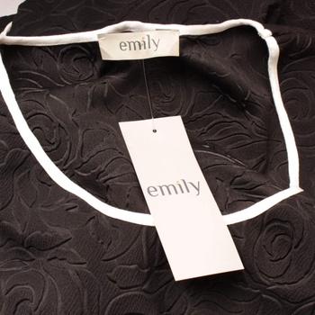 Dámské šaty Emily černé s bílým lemováním