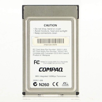 PCMCIA síťová karta Compaq Netelligent