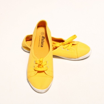 Dámská žlutá domácí elegantní obuv