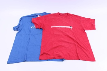 Pánská trička 2 ks červené a modré