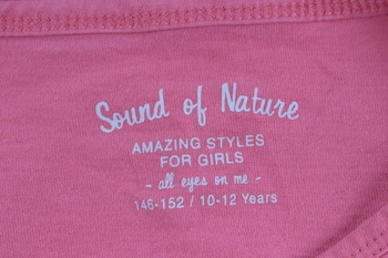Dívčí růžové tričko Sound of Nature