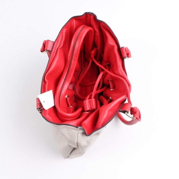Dámská kabelka béžovočervené barvy