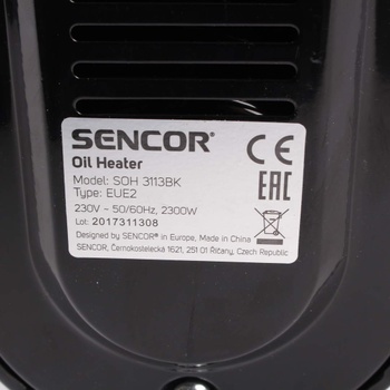 Olejový radiátor Sencor SOH 3113 BK