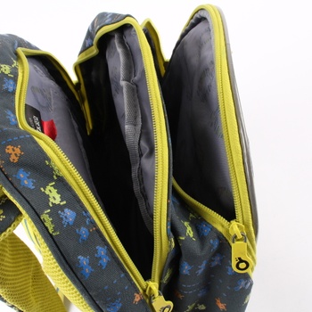 Školní batoh Topgal šedý se žlutými prvky