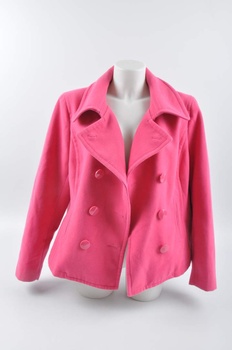 Dámský krátký kabát odstín růžové