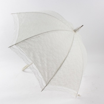 Deštník pro nevěstu bílé barvy