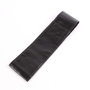 Široký pásek koženkový černý