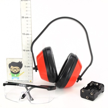Ochranné pomůcky brýle a sluchátka 
