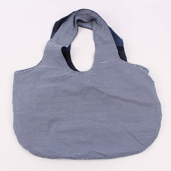 Dámská taška textilní bílo modro proužkovaná