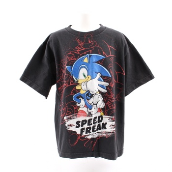 Tričko Sonic černé barvy s obrázkem 
