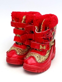 Dívčí zimní boty Minnie červené