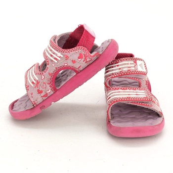 Dětské sandále Adidas růžové se srdíčky
