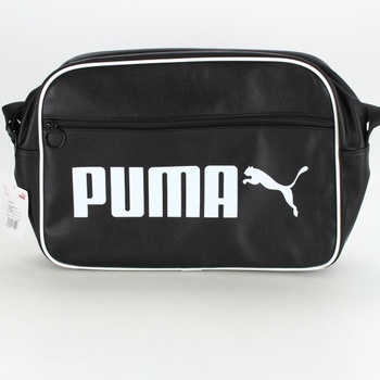 Taška přes rameno Puma černá s bílým nápisem