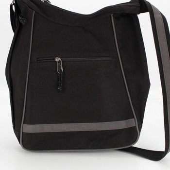 Textilní kabelka černá přes rameno 