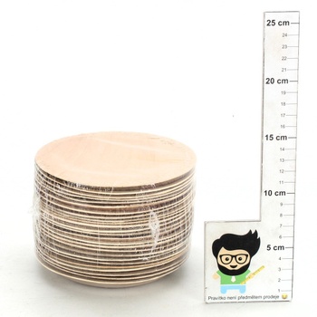 Dřevěné talíře z bambusu 25 kusů