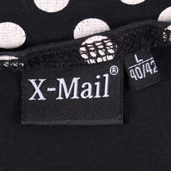 Dámský top X-Mail černý s puntíky